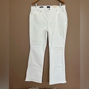 {NYDJ} Barbara Bootcut Jeans with Side Slits in White - Womens 16 - NWT
